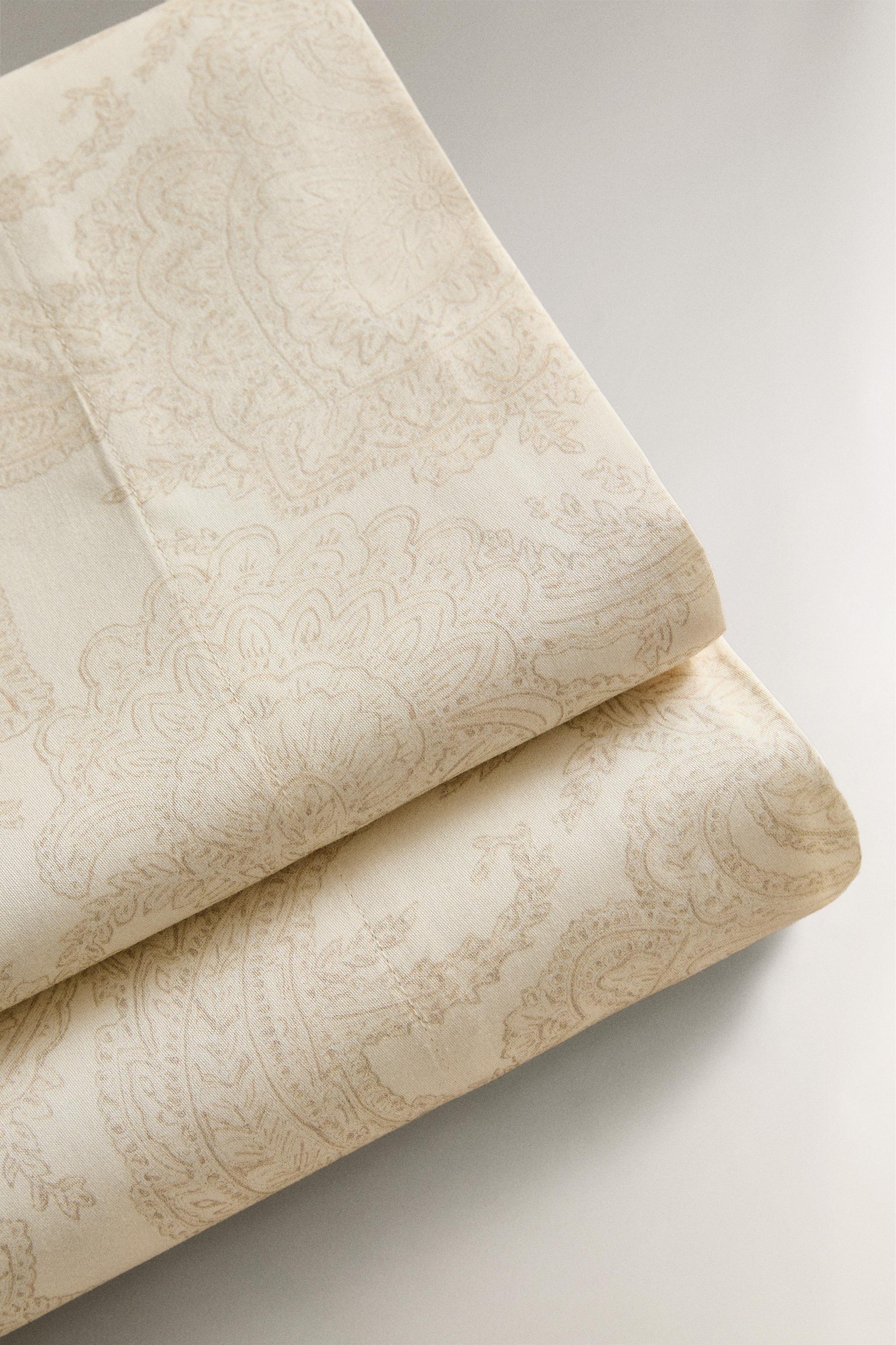 PAISLEY PRINT SATEEN FLAT SHEET